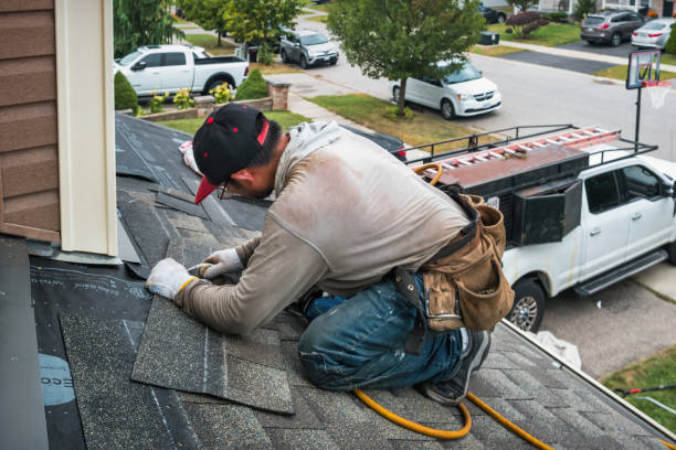 Professional Roof Inspection technician working in Helmetta, NJ